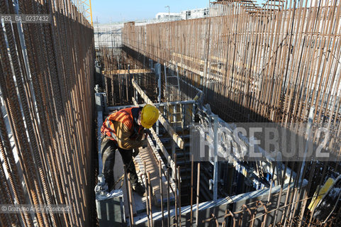 VENEZIA 1/2/11 - LAVORI IN CORSO ALLA BOCCA DI PORTO DI CHIOGGIA ©Graziano Arici/Rosebud2 CONSORZIO VENEZIA NUOVA