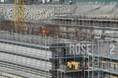VENEZIA 1/2/11 - LAVORI IN CORSO ALLA BOCCA DI PORTO DI CHIOGGIA ©Graziano Arici/Rosebud2 CONSORZIO VENEZIA NUOVA