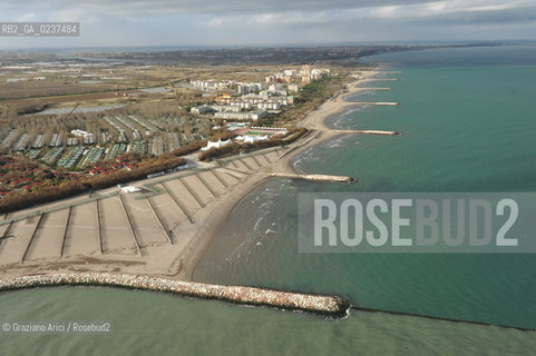 Venezia 13/12/10 - Litorale dellIsola Verde foto aerea spiaggia ©Graziano Arici/Rosebud2 consorzio venezia nuova