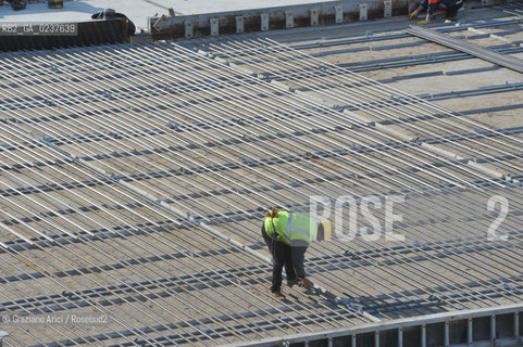 VENEZIA 3/2/11 - LAVORI IN CORSO ALLA BOCCA DI PORTO DI LIDO LATO TREPORTI ©Graziano Arici/Rosebud2 CONSORZIO VENEZIA NUOVA