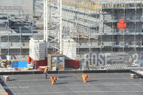 VENEZIA 3/2/11 - LAVORI IN CORSO ALLA BOCCA DI PORTO DI LIDO LATO TREPORTI ©Graziano Arici/Rosebud2 CONSORZIO VENEZIA NUOVA
