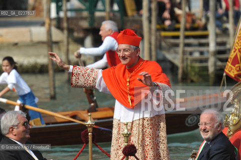 Venice 25/3/12 - The Entrance of the new Patriarch of Venice, the cardinal Francesco Moraglia, in St. March Basilica cardinale patriarca ©Graziano Arici/Rosebud2