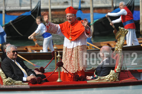 Venice 25/3/12 - The Entrance of the new Patriarch of Venice, the cardinal Francesco Moraglia, in St. March Basilica cardinale patriarca ©Graziano Arici/Rosebud2