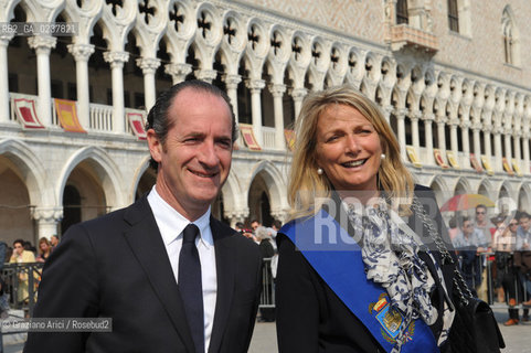 Venice 25/3/12 - The Entrance of the new Patriarch of Venice, the cardinal Francesco Moraglia, in St. March Basilica Luca Zaia Francesca Zaccariotto cardinale patriarca ©Graziano Arici/Rosebud2