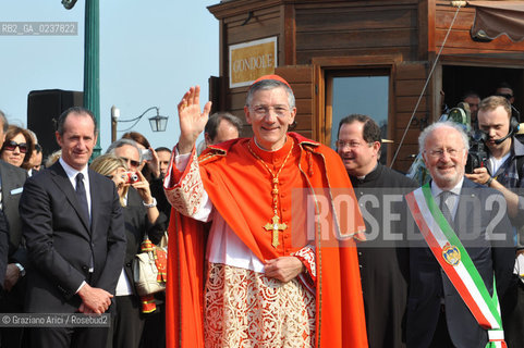 Venice 25/3/12 - The Entrance of the new Patriarch of Venice, the cardinal Francesco Moraglia, in St. March Basilica cardinale patriarca ©Graziano Arici/Rosebud2
