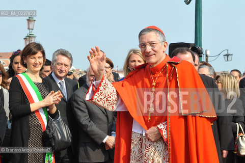 Venice 25/3/12 - The Entrance of the new Patriarch of Venice, the cardinal Francesco Moraglia, in St. March Basilica cardinale patriarca ©Graziano Arici/Rosebud2