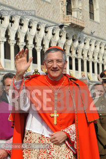 Venice 25/3/12 - The Entrance of the new Patriarch of Venice, the cardinal Francesco Moraglia, in St. March Basilica cardinale patriarca ©Graziano Arici/Rosebud2