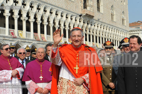 Venice 25/3/12 - The Entrance of the new Patriarch of Venice, the cardinal Francesco Moraglia, in St. March Basilica cardinale patriarca ©Graziano Arici/Rosebud2