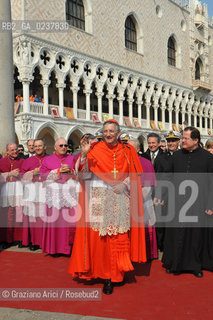 Venice 25/3/12 - The Entrance of the new Patriarch of Venice, the cardinal Francesco Moraglia, in St. March Basilica cardinale patriarca ©Graziano Arici/Rosebud2