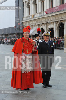 Venice 25/3/12 - The Entrance of the new Patriarch of Venice, the cardinal Francesco Moraglia, in St. March Basilica cardinale patriarca ©Graziano Arici/Rosebud2