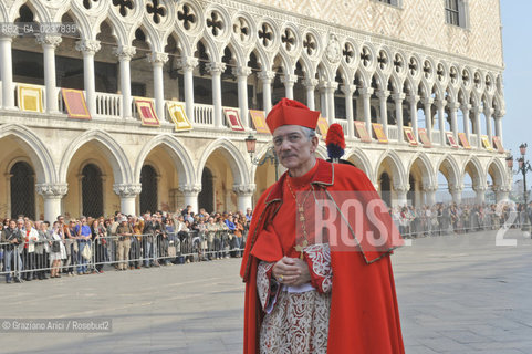 Venice 25/3/12 - The Entrance of the new Patriarch of Venice, the cardinal Francesco Moraglia, in St. March Basilica cardinale patriarca ©Graziano Arici/Rosebud2