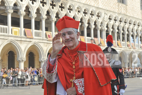 Venice 25/3/12 - The Entrance of the new Patriarch of Venice, the cardinal Francesco Moraglia, in St. March Basilica cardinale patriarca ©Graziano Arici/Rosebud2