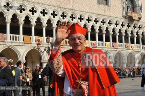 Venice 25/3/12 - The Entrance of the new Patriarch of Venice, the cardinal Francesco Moraglia, in St. March Basilica cardinale patriarca ©Graziano Arici/Rosebud2