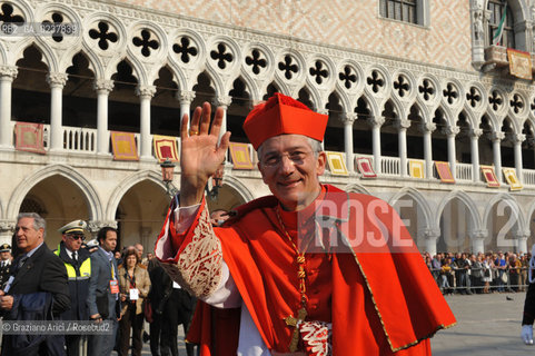 Venice 25/3/12 - The Entrance of the new Patriarch of Venice, the cardinal Francesco Moraglia, in St. March Basilica cardinale patriarca ©Graziano Arici/Rosebud2