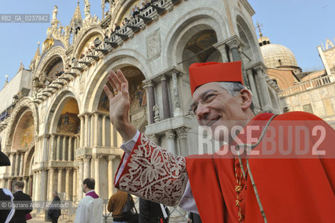 Venice 25/3/12 - The Entrance of the new Patriarch of Venice, the cardinal Francesco Moraglia, in St. March Basilica cardinale patriarca ©Graziano Arici/Rosebud2