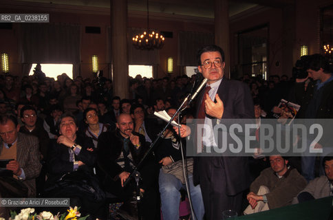 Caffe Pedrocchi, Padova,1988.Il politico ed economista italiano Romano Prodi.Politica politico economista .Caffè Pedrocchi,Padua,1988.The italian politician and statesman Romano Prodi ©Graziano Arici/Rosebud2