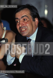 Venezia,1995.Ritratto del politico e sindaco di Palermo,Leoluca Orlando. Ritratto politico sindaco.Venice,1995.Portrait of the politician and Palermòs mayor Leoluca Orlando ©Graziano Arici/Rosebud2