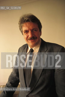 Pola,1995. Ritratto del presidente della Regione istriana della Repubblica Croata, Luciano Del Bianco. Politica ritratto presidente Istria Croazia.Pola,1995. Portrait of Luciano Del Bianco, President of the croatian Istriàs Region. ©Graziano Arici/Rosebud2