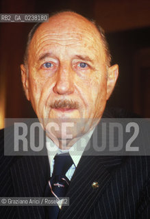 Venezia,1975.Ritratto del segretario generale della NATO, Joseph Luns.Ritratto NATO segretario politica.Venice,1975.Portrait of general secretary of NATO ©Graziano Arici/Rosebud2