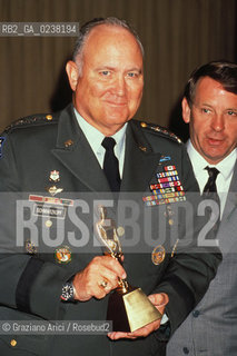 Venezia,1995.Ritratto del generale dellesercito americano durante la guerra Usa-Iraq Norman Schwarzkopf.Ritratto guerra golfo generale esercito politica .Venice,1995.Portrait of the United States Army general, was commander of the Coalition Forces in the Persian Gulf War of 1991 ©Graziano Arici/Rosebud2