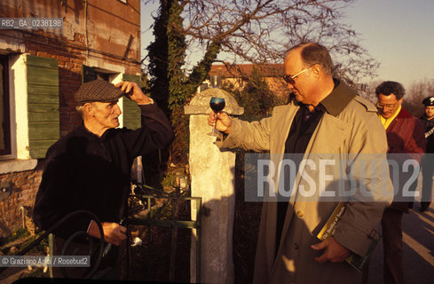 Venezia,1995.Ritratto del generale dellesercito americano durante la guerra Usa-Iraq Norman Schwarzkopf a Torcello.Ritratto guerra golfo generale esercito politica .Venice,1995.Portrait of the United States Army general, was commander of the Coalition Forces in the Persian Gulf War of 1991 by Torcello ©Graziano Arici/Rosebud2