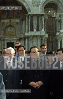 Venezia, 1999.Visita del Presidente della Repubblica Popolare Cinese Jiang Zemin a Venezia. Politica presidente Cina cinese visita.Venice, 1999. The President of the Peoplès Republic of China Jiang Zemin during the visit in Venice ©Graziano Arici/Rosebud2