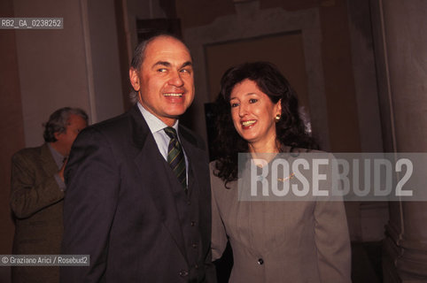 Venezia,1999.Il Pubblico Ministero Carlo Nordio con la moglie.Politica Magistrato Giustizia pubblico ministero .Venice,1999. The prosecutor Carlo Nordio with his wife ©Graziano Arici/Rosebud2