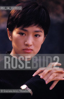 Venezia,1992.Ritratto dellattrice cinese Gong Li. Cinema ritratto attrice cinese.Venice,1992.Portrait of the Chinese actress Gong Li ©Graziano Arici/Rosebud2