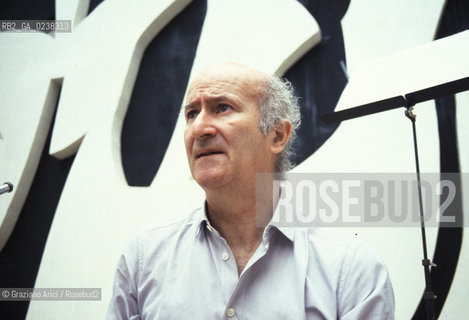 Venezia,1982.Ritratto dello scultore Pietro Consagra. Arte scultore scultura.Venice,1982.Portrait of the sculptor Pietro Consagra ©Graziano Arici/Rosebud2