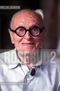 Venezia, 1999.Ritratto dellarchitetto e saggista Philip Johnson. Arte Architettura architetto saggista ritratto.Venice, 1999. Portrait of the architect and essayst Philip Johnson ©Graziano Arici/Rosebud2