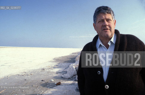 Venezia, 198?. Ritratto di Hugo Pratt, disegnatore di fumetti e in particolare di Corto Maltese. .Venice,198?. Portrait of Hugo Pratt, cartoonist of Corto Maltese ©Graziano Arici/Rosebud2  astga ©Graziano Arici/Rosebud2