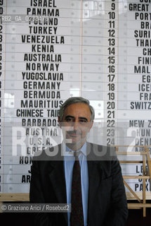 Lido di Venezia,1991. Ritratto del giocatore di bridge Soldano de Falco..Lido of Venice,1991.Portrait of the bridgès player Soldano de Falco  ©Graziano Arici/Rosebud2