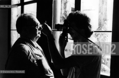 Venezia, 1978.Ritratto di Ando Gilardi,storico della fotografia.Fotografia critico saggista ritratto.Venice, 1978. Portrait of  the photography historian Ando Gilardi © Archivio Graziano Arici  astga ©Graziano Arici/Rosebud2