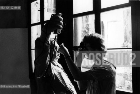 Venezia, 1978.Ritratto di Ando Gilardi,storico della fotografia.Fotografia critico saggista ritratto.Venice, 1978. Portrait of  the photography historian Ando Gilardi © Archivio Graziano Arici  astga ©Graziano Arici/Rosebud2