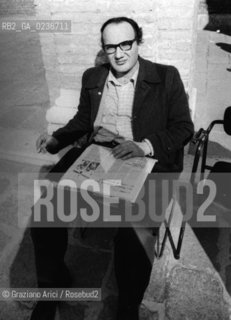 -Venezia,1982. Ritratto di Marco Boato, politico e giornalista. Politica politico giornalista ritratto.-Venice,1982.Portrait of the politician Marco Boato ©Graziano Arici/Rosebud2  astga ©Graziano Arici/Rosebud2