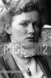 -Venezia,1988. Mostra Internazionale dArte Cinematografica. Ritratto dellattrice Barbara Sukowa. Cinema attrice ritratto.-Venice,1988.Venice Film Festival. Portrait of the actress Barbara Sukowa ©Graziano Arici/Rosebud2  astga ©Graziano Arici/Rosebud2