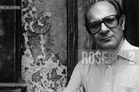 -Venezia,1981. Ritratto del compositore Mauricio Kagel. Musica compositore Musica classica contemporanea ritratto.-Venice,1981.Portrait of the composer Mauricio Kagel ©Graziano Arici/Rosebud2  astga ©Graziano Arici/Rosebud2