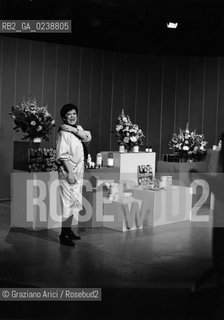 -Venezia,1979. Ritratto della presentatrice televisiva Vanna Marchi. Televisione presentatrice ritratto.-Venice,1979.Venice Film Festival. Portrait of the presenter Vanna Marchi ©Graziano Arici/Rosebud2