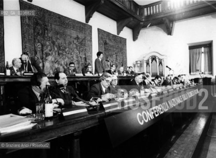 Venezia, 1979.Manifestazione contro il convegno nazionale sulla sicurezza nucleare. Politica manifestazione protesta nucleare.Venice, 1979.Demonstration against the national convention on nuclear safety  ©Graziano Arici/Rosebud2