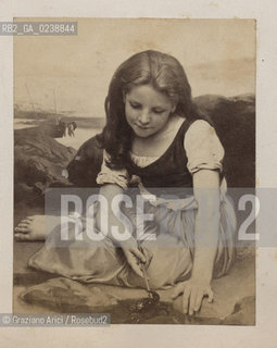 - Senza date, Carlo Naya?;Stampa allalbumina incollate su cartone, 10x13cm.  Ritratto di bambina Fotoantiche Comune Venezia..- Albumen photographic prints mounted on cardboard, 10x13 cm, Carlo Naya? Portrait of a child. © Archivio Graziano Arici