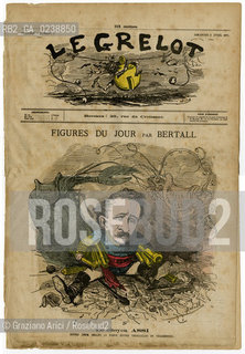 -Parigi, pagina del Giornale Le Grelot, 9 Aprile 1871, cm 34x50. Rivista Giornale Le grelot Fotoantiche.-Paris, page from the newspaper Le Grelot, 9 Avril 1871, cm 34x50 © Archivio Graziano Arici