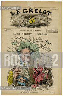 -Parigi, pagina del Giornale Le Grelot, 14 Maggio1871, cm 34x50. Rivista Giornale Le grelot Satira Fotoantiche.-Paris, page from the newspaper Le Grelot, 14 May 1871, cm 34x50 © Archivio Graziano Arici
