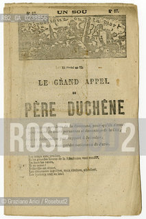 -Rivista Un sou, le père duchene numero 57, Parigi, 1871. Le grand appel. Cm 15,5X22,6  Rivista con illustrazioni. Comune di Parigi, Rivista,Illustrazioni, Fotoantiche.-Magazine Un sou, le père duchene  number 57, Paris, 1871.Le grand appel.  Cm 15,5X22,6  Magazine with illustrations  © Archivio Graziano Arici..