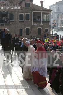 Venice 8/5/11 - Benedict XVIs visit to the Diocese of the Northeast: Pope Ratzinger visit the city of Venice in S.Marks Place with the Cardinal Scola papa piazza s.marco ©Graziano Arici/Rosebud2