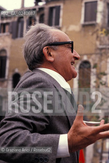 Venezia,1980.Ritratto di Alessandro Natta, politico e Segretario generale del Pci. Politica segretario partito comunista italiano comunismo PCI politico ritratto.Venice,1980.Portrait of the politician Alessandro Natta,secretary of Italian Communist Party (PCI) from 1984 to 1988 ©Graziano Arici/Rosebud2