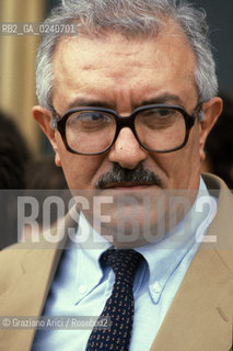 -Venezia,1979.Il Presidente della Biennale Giuseppe Galasso. Ritratto presidente Biennale storico giornalista.-Venice,1979. Portrait of Giuseppe Galasso, Presidente of Venice Biennale ©Graziano Arici/Rosebud2..