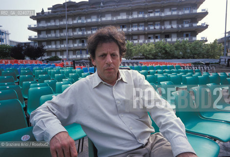 -Jesolo(Venezia),1992. Il compositore Philip Glass. Musica classica contemporanea minimalismo ritratto compositore.-Jesolo(Venice),1992. The contemporary composer Philip Glass ©Graziano Arici/Rosebud2
