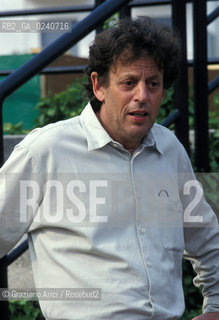 -Jesolo(Venezia),1992. Il compositore Philip Glass. Musica classica contemporanea minimalismo ritratto compositore.-Jesolo(Venice),1992. The contemporary composer Philip Glass ©Graziano Arici/Rosebud2