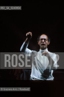 - Venezia,1994.Ritratto del direttore dorchestra Claudio Scimone durante un concerto. Musica orchestra direttore.- Venice,1994.Portrait of the conductor Claudio Scimone during a concert ©Graziano Arici/Rosebud2