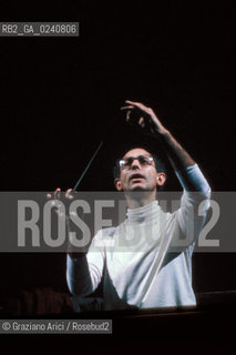 - Venezia,1994.Ritratto del direttore dorchestra Claudio Scimone durante un concerto. Musica orchestra direttore.- Venice,1994.Portrait of the conductor Claudio Scimone during a concert ©Graziano Arici/Rosebud2